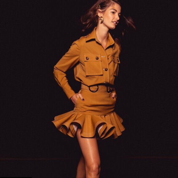 RARE! Zimmermann Ninety Six Zippy Safari Flip Skirt Size 0 XS b131 - Picture 9 of 16